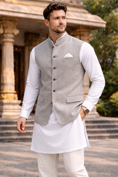 Men’s Textured Nehru Jacket