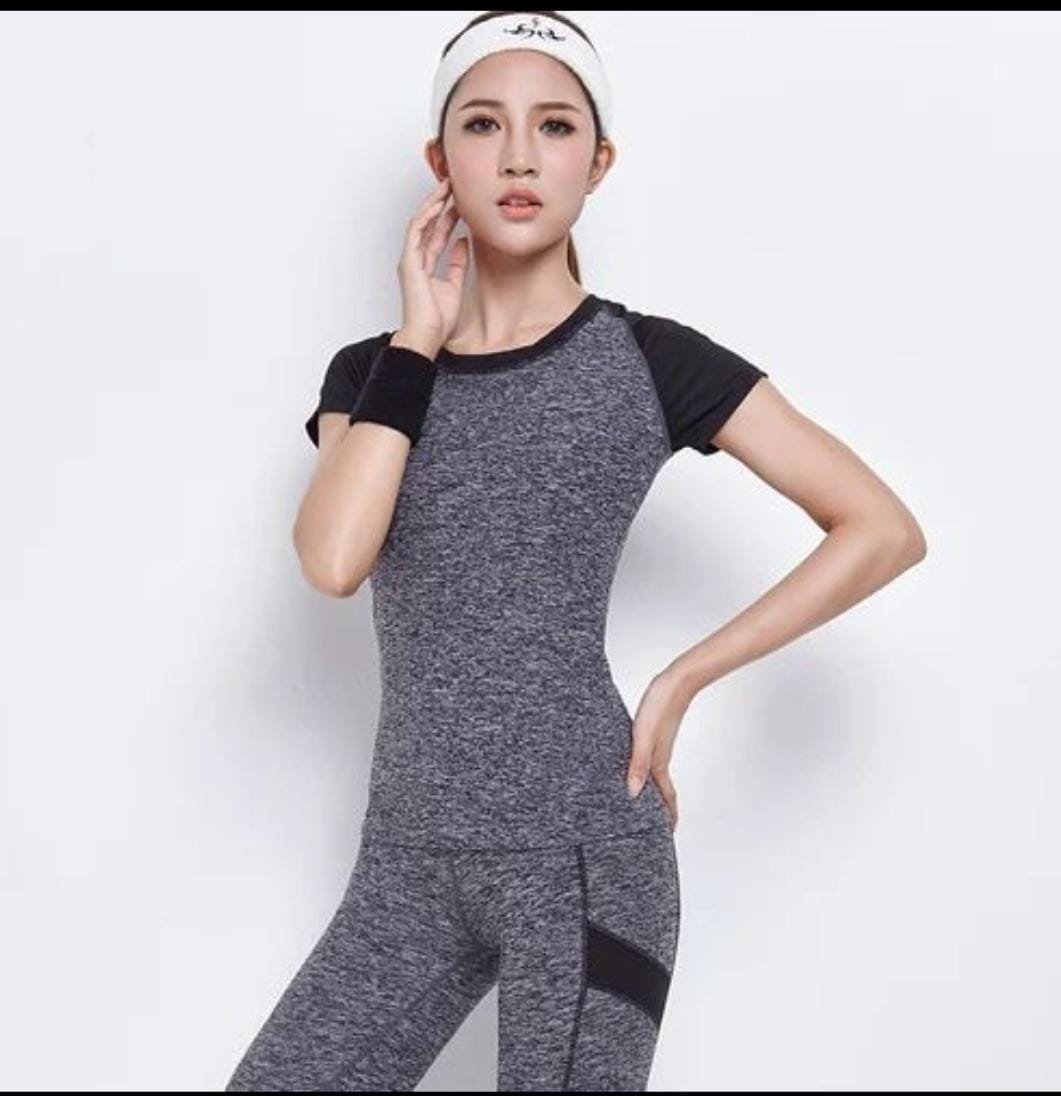 Women’s Grey Activewear Gym Co-Ord Set