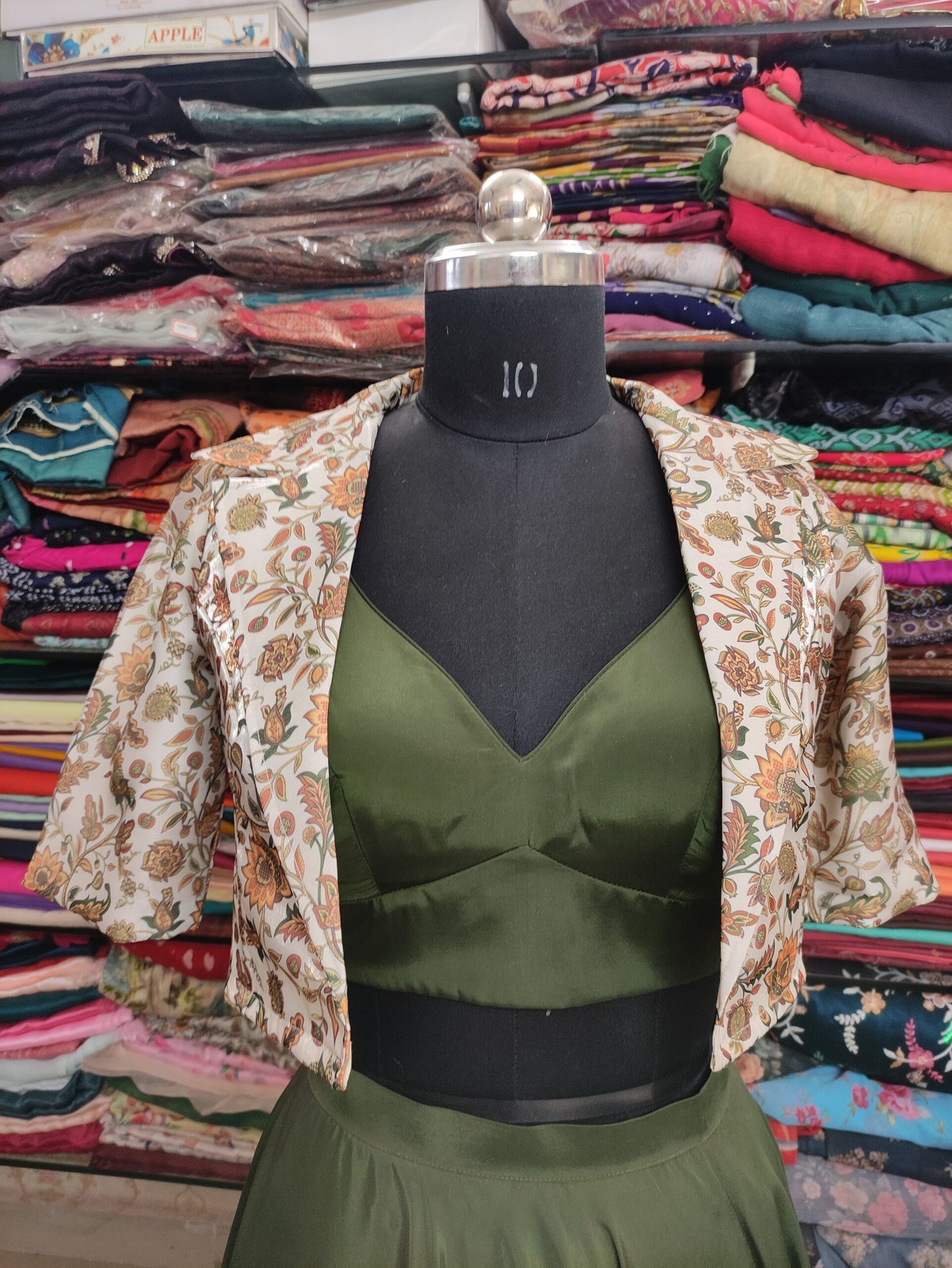 Western Wear Green Dress - Image 2