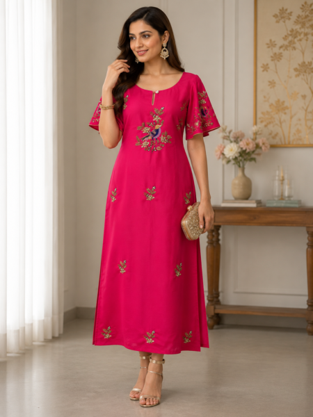 Premium Pink Ethnic Top