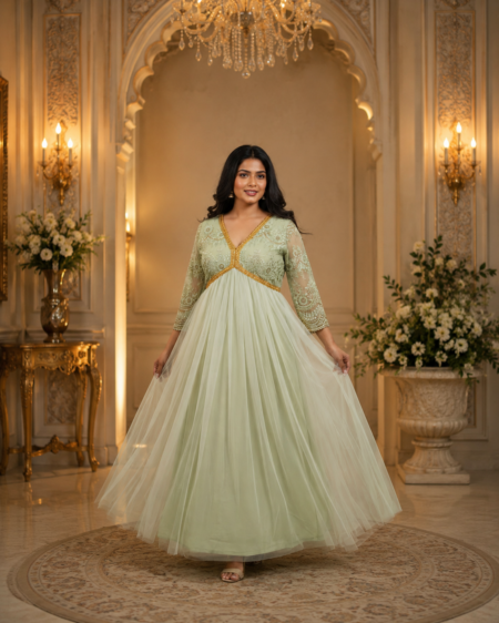 Pista green Alia cut kurti