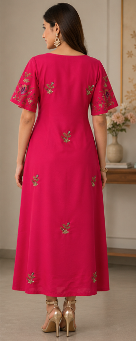 Premium Pink Ethnic Top - Image 2